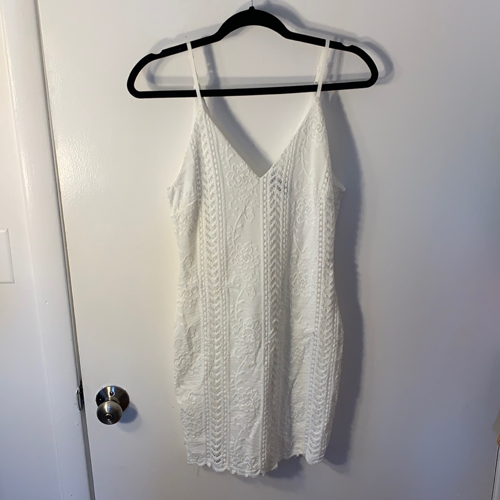 White mini dress